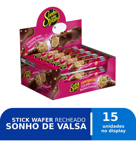 Chocolate Sonho De Valsa Wafer Stick C/15 Unids De 25g