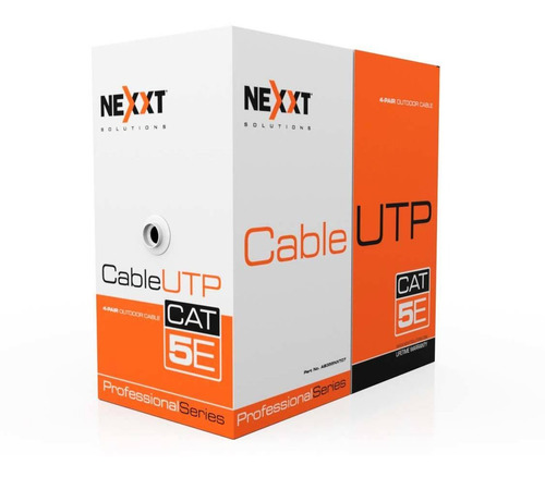 Bobina Cable Nexxt Cat5e Exteriores Utp  305m Negro