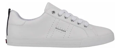 Tenis Tommy Hilfiger Blancos Mujer Original Fw0fw05877 Piel