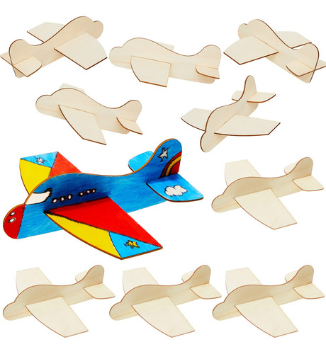 24 Piezas Modelo De Madera Avin Aviones De Madera Diy Avin J