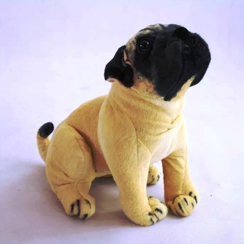 Peluche Perro Pug Sentado De 30cm