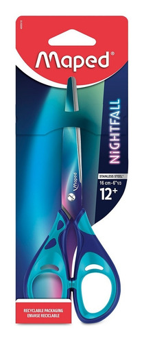 Tijera Ninghtfall Teens Soft Escolar 16 Cm Maped Edu