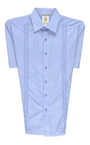 Camisa Guayabera S/ Bolsas Bordado Manchester Caballero 213 Camisa Guayabera S/ Bolsas Bordado Manchester Caballero 213