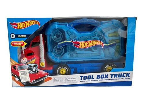 Camion Hot Wheels Con Kit De Herramientas Luces Y Sonido