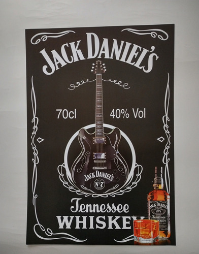 Jack Danniels Guitarra Poster 