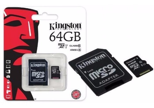 Kingston Micro Sdhc - Clase 10 - 64gb 45mb/s Con Adaptador.