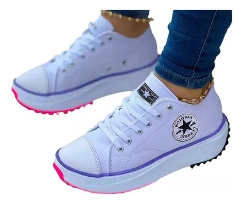 Zapatillas Con Plataforma Para Mujer, Estilo Casual