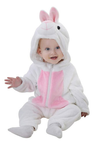 Pijama Y Disfraz Enterito Polar Bebés Niñas Coneja Pascua Ab