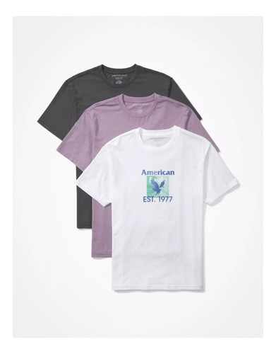 Ae Paquete De 3 T-shirt Con Gráfico De Logotipo