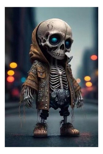 Decoración De Muñeco De Esqueleto De Halloween Color Skull Doll Ornaments D