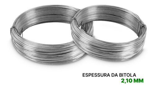 Arame Galvanizado Para Cerca Nº14 Com 10 Metros Fio 2,10mm