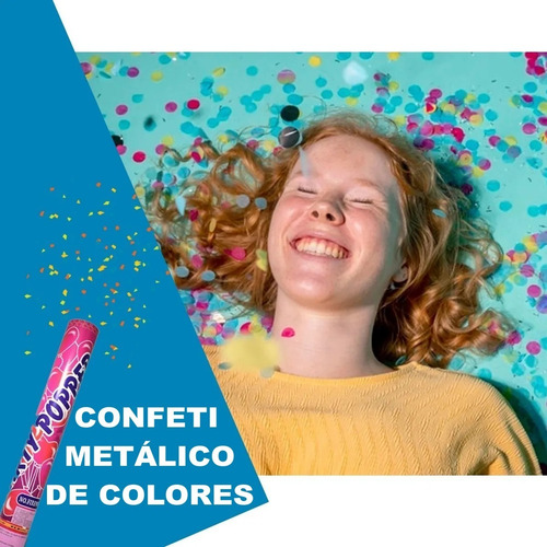 Bazuca Lanzador De Confeti Cañon Fiestas 40 Cm 3 Piezas
