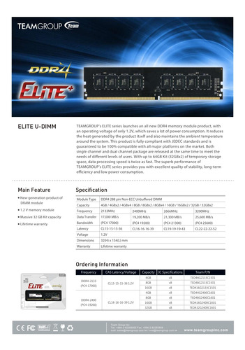 Teamgroup Elite Ddr4 32gb Single (1 X 32gb) 3200mhz