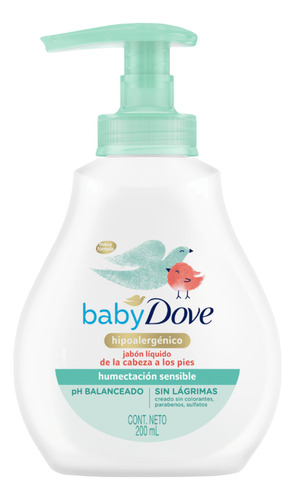 Dove Baby Jabon Liquido Pies A Cabeza Humectacion Sensible