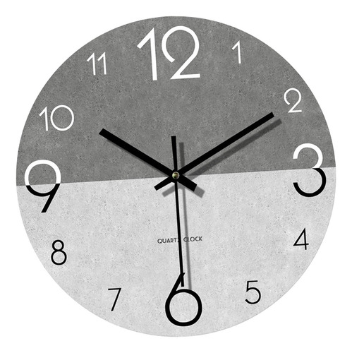 Reloj De Pared Artístico De 12.0 In, Gris Oscuro Claro