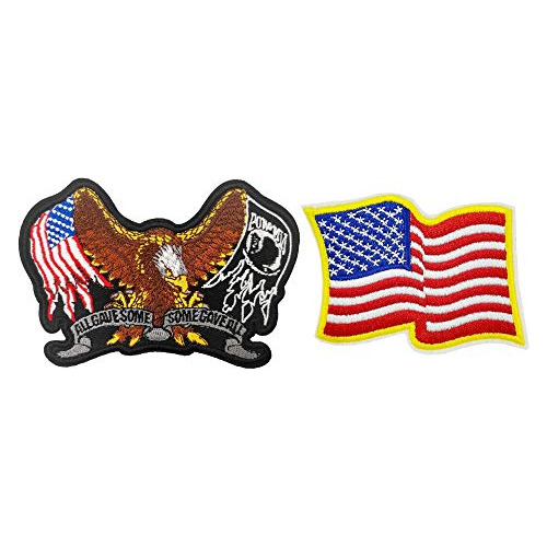 Parche Bordado De Bandera De Estados Unidos Águila Ame...