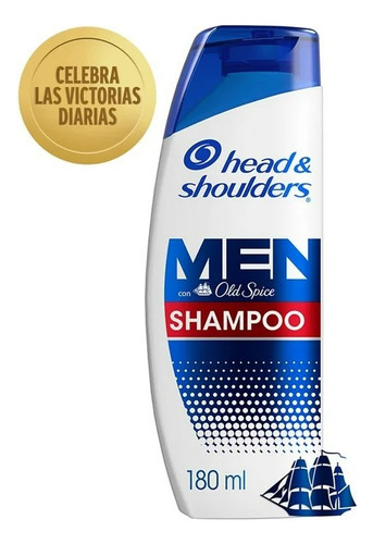 6 Pzas Shampoo Head & Shoulders Men Con Old Spice Control Ca