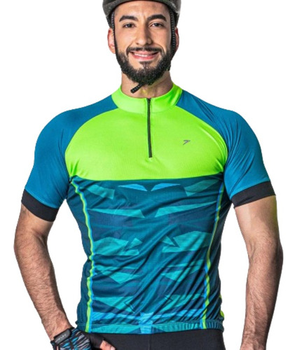 Camisa Ciclista Poker Manga Curta Ziper Eclipse G