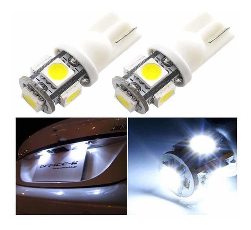 Bombillo Muelita Luces Led 5 Led/smd T10 (par) Luz Cruce