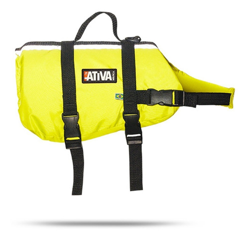 Colete salva-vidas para animais Ativa pet vest amarelo tamanho G