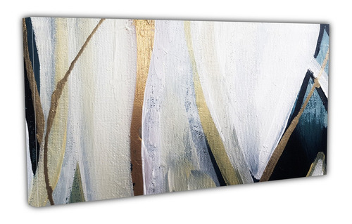 Cuadro Lienzo Canvas 70x130cm Abstracto Pintura Lineas Oleo