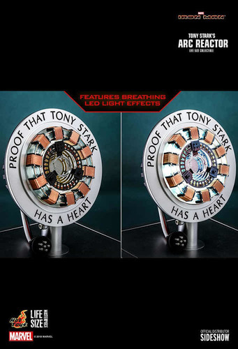 Tonys Stark Arc Reactor Iron Man Marvel Hot Toys Life Size.