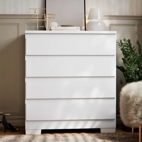 Maxi Do Brasil Cômoda Para Quarto 4 Gavetas Com Pés Corrediças Telesc