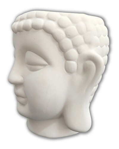 Imagen 2 de 3 de 6 Cabeza De Buda #1 De Cerámica Para Pintar Maceta Zen