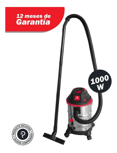 Imagen 4 de 10 de Aspiradora De tacho Pektra PKTVC90 15L plateada, negra y roja 220V-240V 50Hz