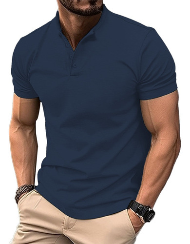 Playera Manga Corta Casual Moda Polo Para Hombre