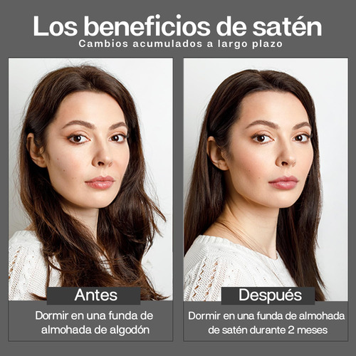2 Fundas De Almohada De Satén Tamaño Estándar 50x70cm,