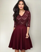 Comprar Vestido En Color Vino\u002F Vestidos\u002F Vestidos Talla L