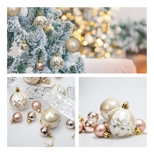 Set De 40 Bolas De Navidad Inastillables Para Árbol Y Guirna