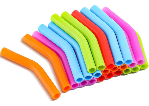 Puntas De Silicona Para Pajitas De Metal Inoxidable Multicol
