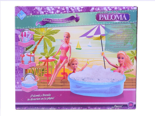Muñeca Paloma Y Brenda En La Pileta Piscina De Vacaciones