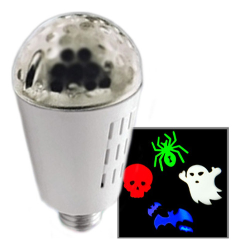 Lámpara Led Giratoria Rgb Halloween Figuras (fantasmas, Etc)