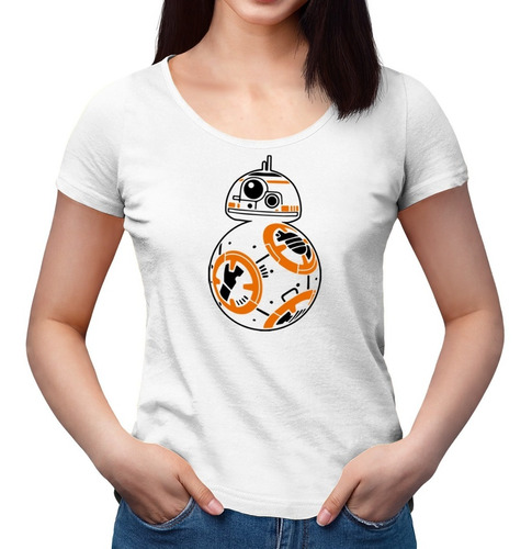 Polera Bb8 Stencil - Star Wars - Episodio 7 - Escotada