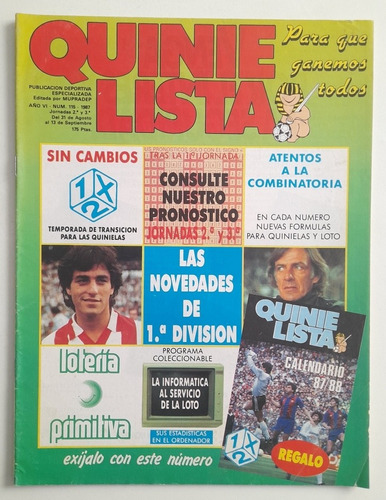 Revista Quinielista N° 115 - Futbol Español 1987 Fs