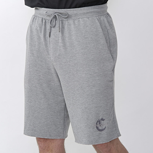 Bermuda Algodón Rústico Hombre Cara Cruz Jeans Con Bordado
