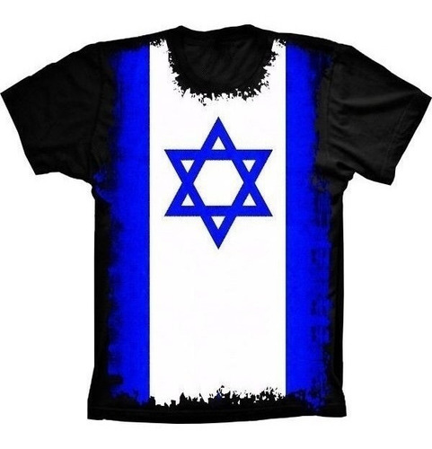 Camiseta Estilosa 3d Fullprint Bandeira De Israel