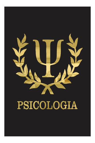 Quadro Decorativo Curso Psicologia Mdf Acrílico Espelhado Dourado