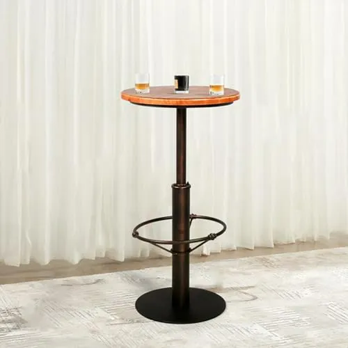 Mesa Alta Vintage Para Cocina O Bar, Estilo Industrial, Cobr