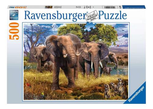 Rompecabezas Familia De Elefantes 500 Pzas Ravensburger