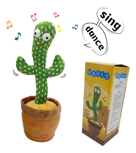 Cactus Bailarin Para Bebes Con Musica Y Luz Carga Usb Tiktok