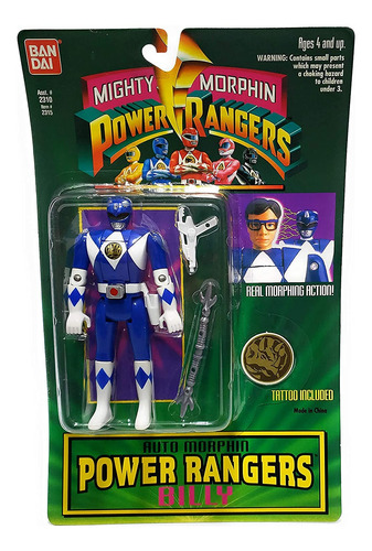 Power Rangers Auto Mighty Morphin Billy Figura De Accin