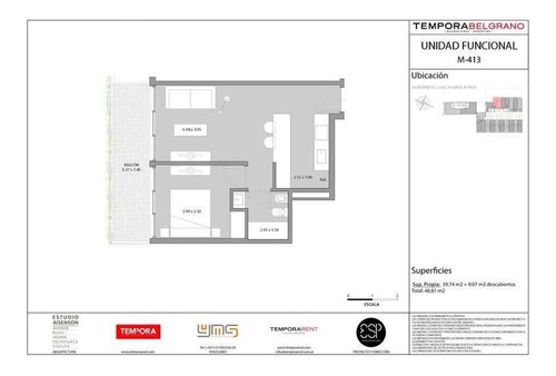 Departamento 2 Ambientes Apto Profesional En Venta Con Balcón En Emprendimiento Tempora Belgrano