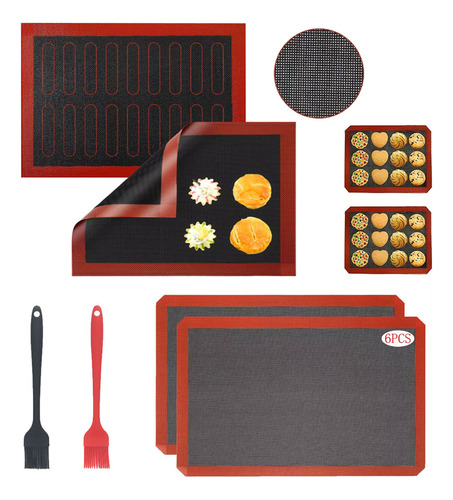 Jdyselect Pack 6 Tapetes De Silicón Microperforados Medianos