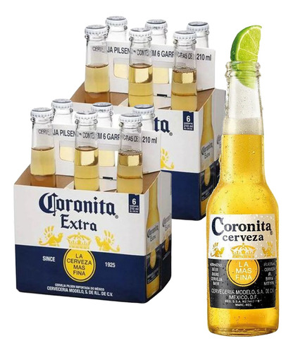 Cerveja Coronita Extra Long Neck 210ml (12 Garrafas) Kit