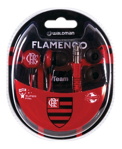 5 Fones De Ouvido Do Flamengo Sf-10/fla Waldman Licenciados