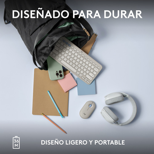 Logitech Pebble Keys 2 K380s Teclado Bt Multi-device Blanco